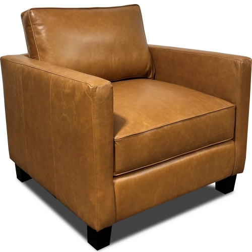 4040 Accent Armchair in Chestnut Brown Top Grain Leather